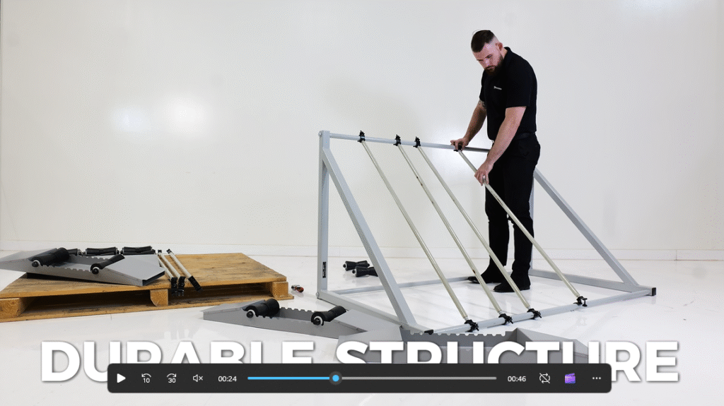 GSE Aircraft Tire and Wheel Rack Assembly Video